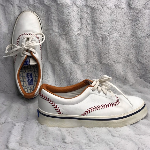 keds leather baseball sneakers